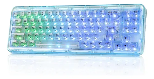 Teclado Mecanico Yunzii X71 Crystal Switch Inalambrico Rgb