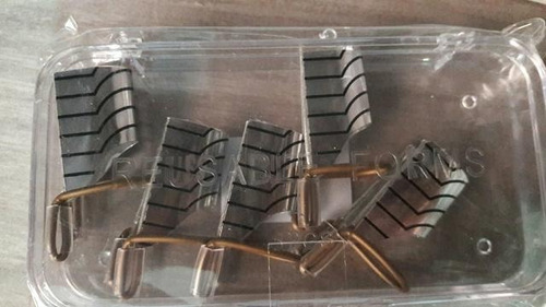 Imagem 3 de 3 de Kit 5 Moldes Reutilizável Unhas Porcelana Acrigel Unhas