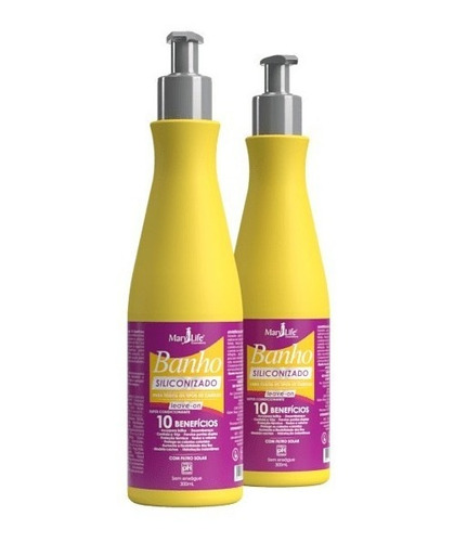12 Un. Banho Siliconizado 300ml Com Filtro Solar Mary Life