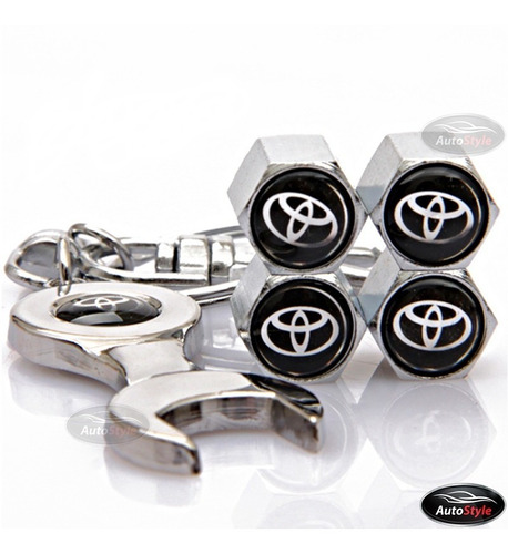 Tapa Valvulas De Lujo Toyota + Llavero