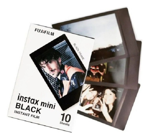 Rollo Fujifilm Instax Mini Black 10 Fotos Factura A O B