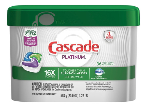 Lavavajillas Cascade Platinum Action Packs Fresh 36 Unidades