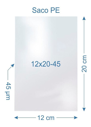 Saquinho Plástico 12x20-0045 Para Envio De Notas-1000 Un.