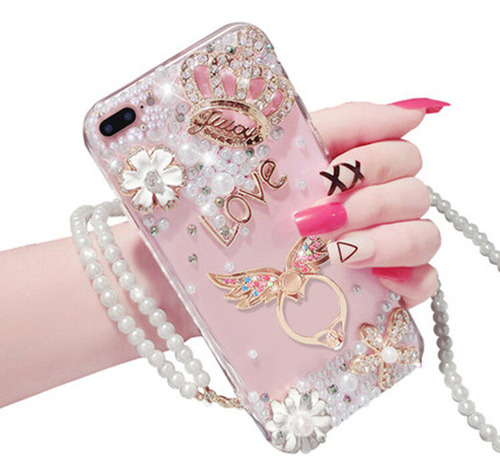 Bonita Funda Blanda Para Oppo Full Crown Pearl