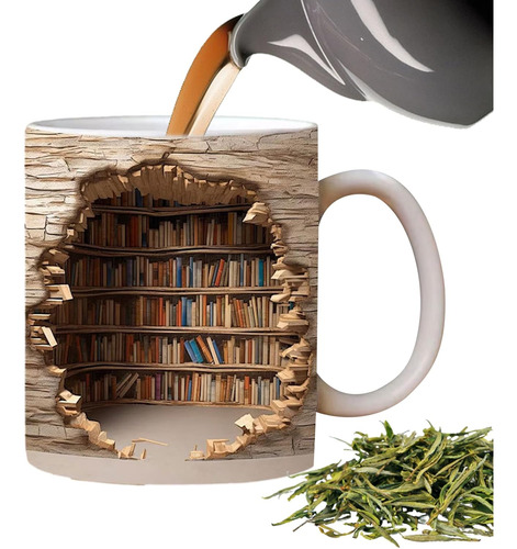 Taza De Estantería 3d, Taza De Estantería De Biblioteca