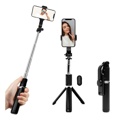 Selfie Stick/tripode Rotacion 360 Ligero + Control
