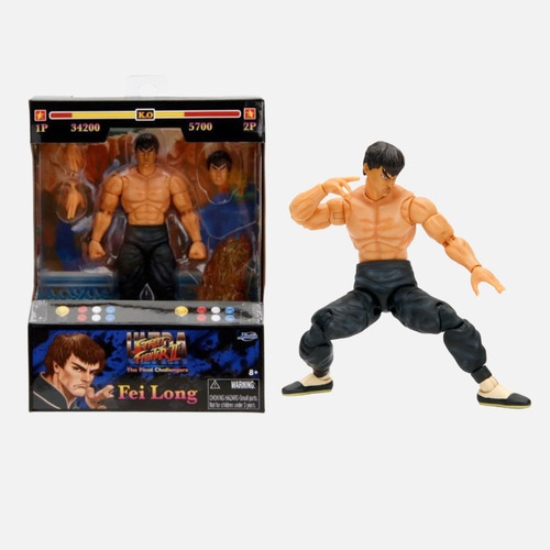 Figura Jada Toys Street Fighter: Fei Long 15cm (Usado)