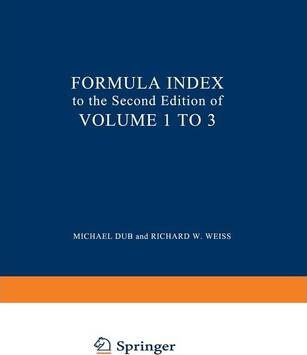 Libro Formula Index To The Second Edition Of Volume I To ...