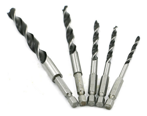 Broca Hexagonal Hss De 4/5/6/8/10 Mm, 5 Piezas
