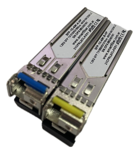 Par Sfp 40 Kms Fibra Bidi Compatibe Hp Aruba Mikrotik Ubnt