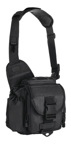 Bolsa Masculina Mochila Lateral Ombro Invictus Tática Preta