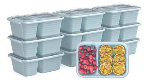 Contenedores For Refrigerios De 2 Compartimentos Con Tapas