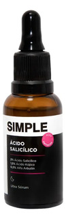 Ultra Sérum Ácido Salicílico Antiacne Simple Organic Acneica Noite