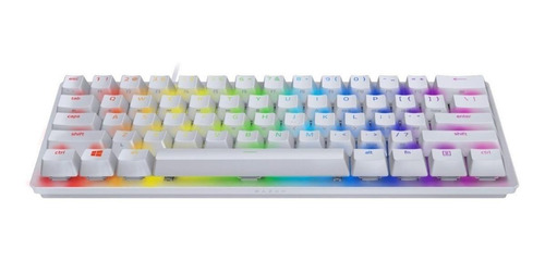 Imagen 1 de 1 de Teclado gamer Razer Huntsman Mini QWERTY Razer Purple inglés US color mercury con luz RGB