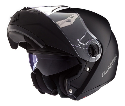 Imagen 2 de 3 de Casco para moto rebatible LS2 Easy FF370 matt black talle L