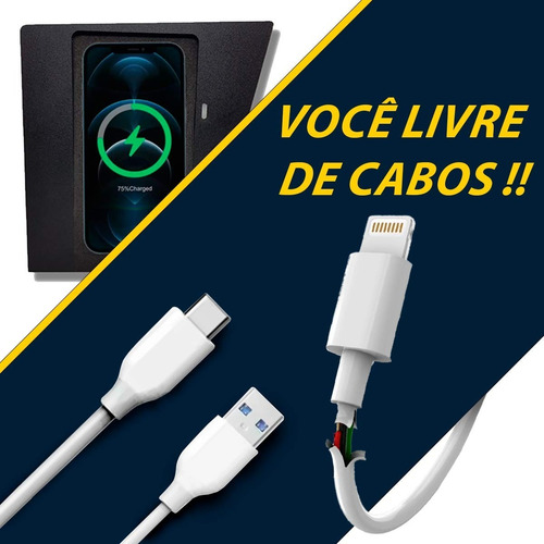 Carregador Wireless Indução Sem Fio Celular Veicular