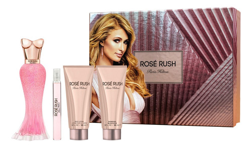 Estuche Rose Rush Dama 4 Piezas Paris Hilton