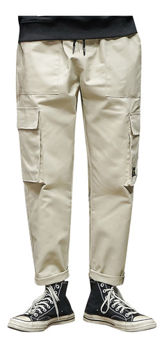Pantalones Casuales P Para Hombre, Color, Con Cordón, Boca,