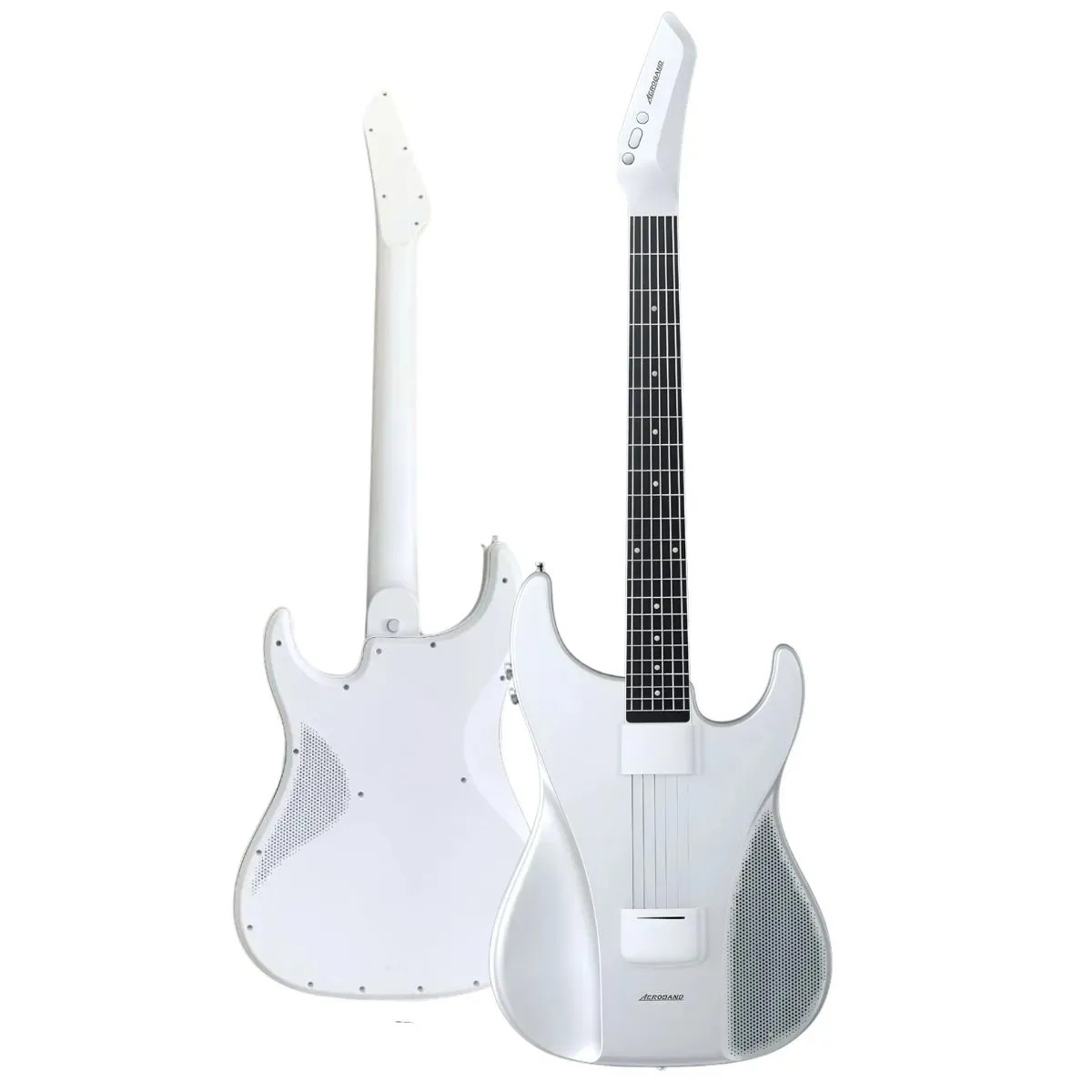 Guitarra Digital Aeroband Ag01 Inteligente Portátil Desmontável Bluetooth Controlador Midi Usb-c Cordas De Silicone Destro Branco