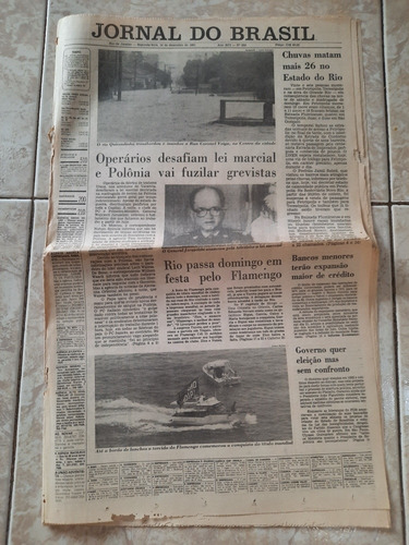Jornal Do Brasil Flamengo Campeão Do Mundo 1981 (Usado)