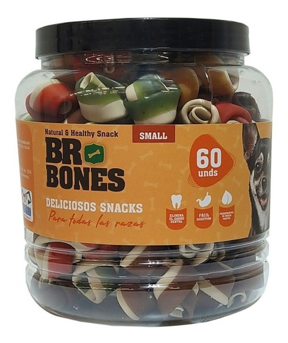 Br Bones Small Bombonera | Snack Perro Pequeño X 60 Unid