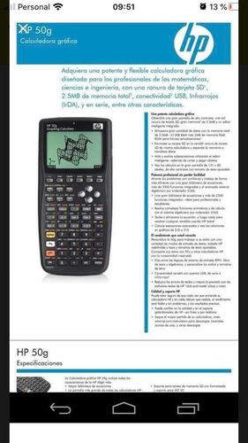 Calculadora Gráfica Hp G50
