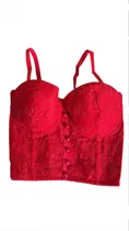 Comprar Corset Semitransparentes Con Botones Elegantes Para Mujer