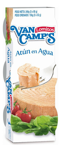 Atún Lomitos En Agua Van Camp's 3 X 80g