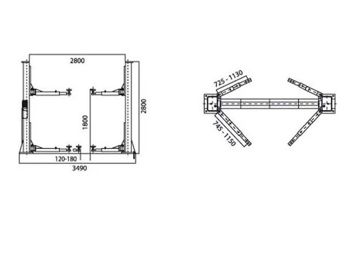 Elevador De 2 Columnas Taller Autos Camionetas 4ton En Stock