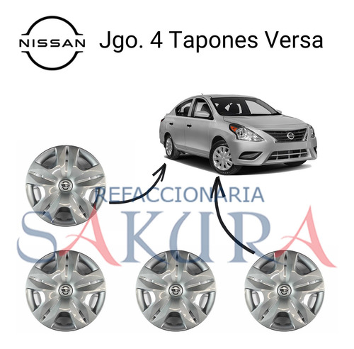 Kit Tapones Rueda Rin 15 PuLG. Versa 2017