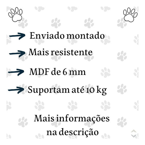 Brinquedo Gatos Parede 17 Pcs Mdf Em 6mm Playground Grande