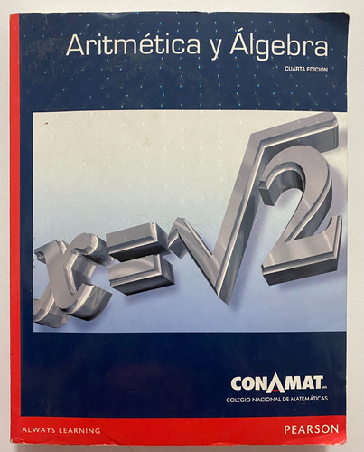 Libro Fisico Aritmetica Y Algebra Conamat Cuarta Edicion