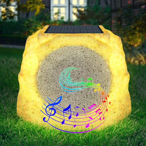 Zki Altavoces Solares Para Exteriores, 7 Colores, Altavoces