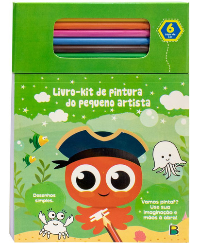 Livro de Pintura do Pequeno Artista: Verde, de Brijbasi Art Press Ltd. Editorial Brasileitura, capa mole em português, 2020
