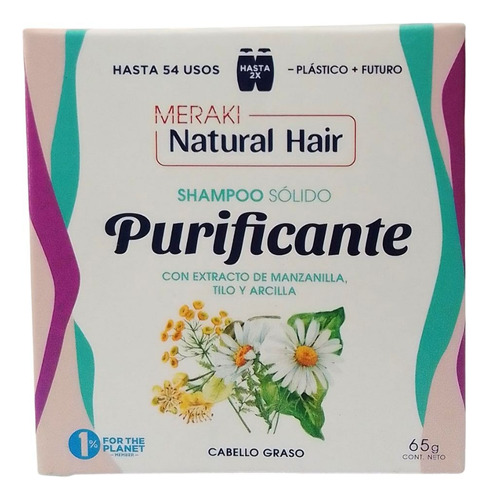 Shampoo Sólido Meraki Natural Hair - Purificante X 65 Gr