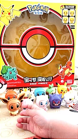 Kit 12 Pokemon Troca Rosto / Face + 1 Pokebola Boneco Figure