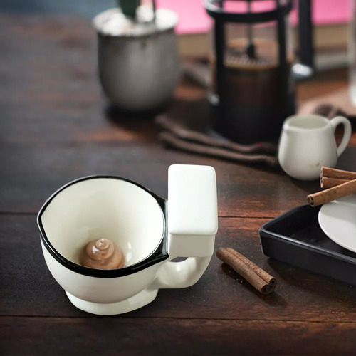 Taza De Cerámica Bowl En Forma De Inodoro Wc Envío Gratis