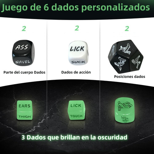 ..dados Para Adultos Juegos De Mesa Eroticos 6 Piezas En Set