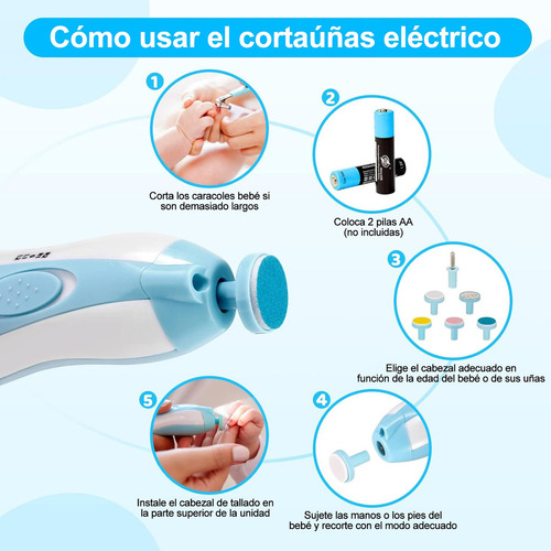 Kit De Higiene Cuidado Bebé Termómetro Salud Manicure 20pzs Color Azul
