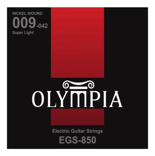 Cuerdas Para Guitarra E.  Light Calibres 9-42 Olympia Egs850