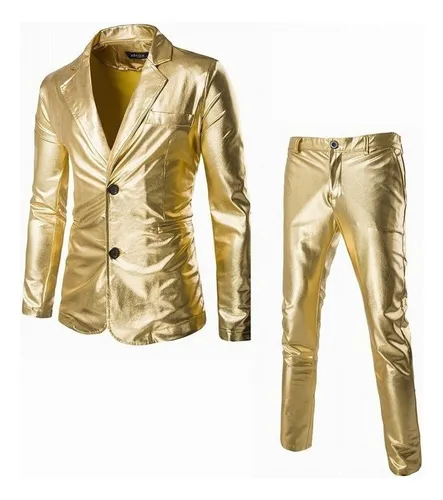 Terno Casual Brilhante, Terno Masculino Fino .