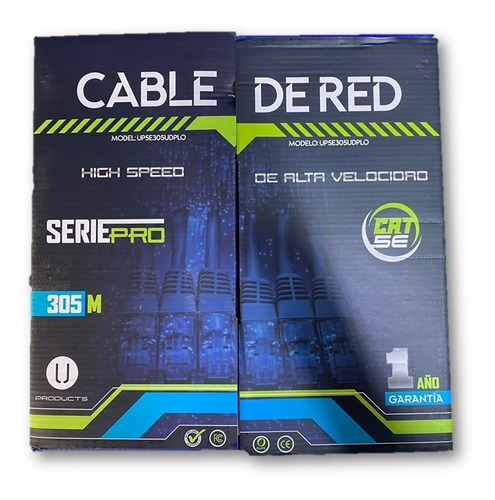 Bobina Cable Utp Lan Categoria 5e 305 Metros Rj45 Cctv Red