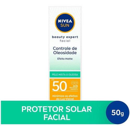 Protetor Solar Nivea Sun Beauty Pele Oleosa Fps50 50g