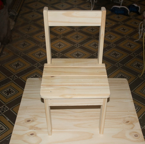 Imagen 3 de 7 de Sillitas Niños De Madera, Sin Pintar. También Mesitas !