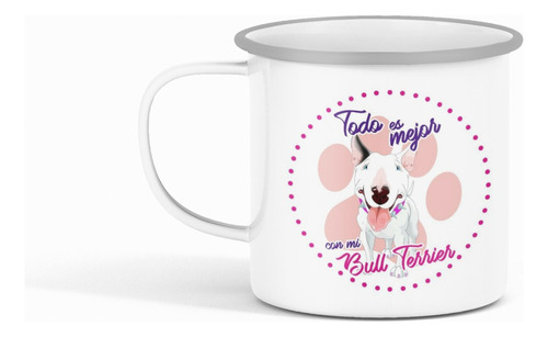 Taza Enlozada Bull Terrier - Resistencia Y Singularidad.