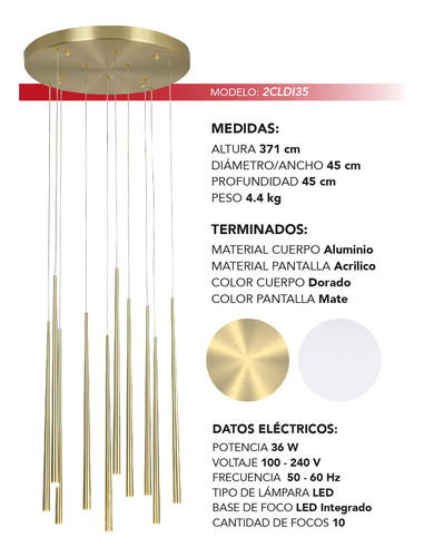 Lámpara Colgante Sabaton Marca Class