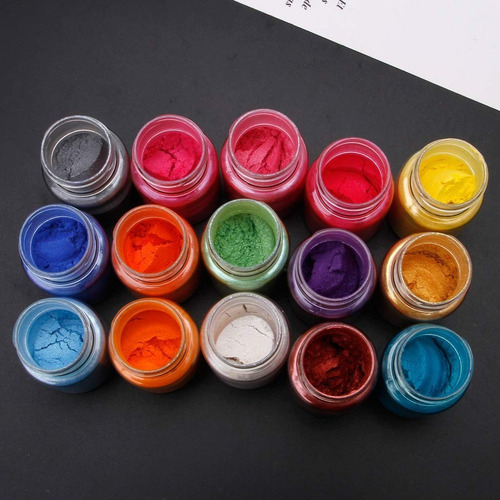 De 15 Colores Tintes En Polvo Resina Epoxi Perla Natural