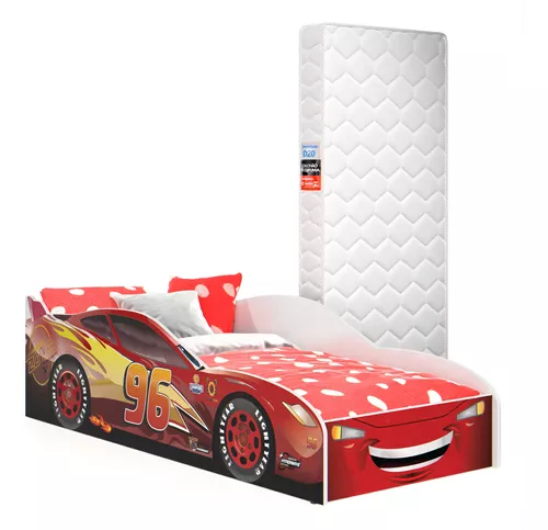 Quarto Infantil Menino Carro McVeloz Com Cama e Guarda Roupa - Loja Tigo