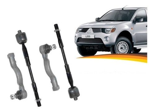 Brazo Axial Mitsubishi L200 2007 2015 + Terminales Kit X 4