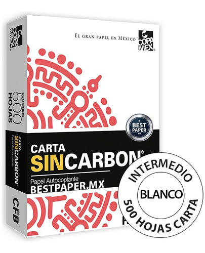 Papel Autocopia Intermedio Blanco Carta - Paquete 500 Hojas